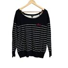 Torrid Love Black and White Striped Pullover Sweater Women's Size 2 2XL