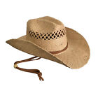 MG Straw Outback Cowboy Raffia Hat Natural #8160