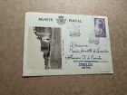 Portuguese India 1956 Postal Card (B) Special Cancel +Addressed +Saint +Castle