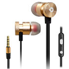 Gold _ Black Super Bass Noise Isolating Earphone Volume Control and Mic. Headset