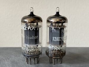 Pair Telefunken 12AX7 Long Smooth Plate Gain Matched 6% Diamond FISHER ~ AT1000