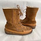 LL Bean Vintage Boots Wool Lined Crepe Sole Leather Suede Brown Men’s Size 9