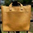 Portland Leather New Honeycomb Mini Crossbody Tote with Snap yellow