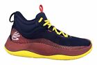 UNDER ARMOUR CURRY HOVR SPLASH 3024719-403 Midnight Navy Taxi Mens Size 10 Shoes