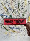 Minor Threat Iron On Patch Red With Black Lettering