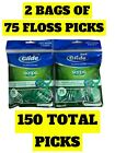 2 BAGS of 75 COUNT Oral-B Glide DENTAL FLOSS PICKS W/ Scope Outlast MINT FLAVOR