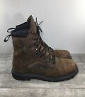 Red Wing Mens Shoes 414 Brown Leather Work Waterproof Dry Boots Size 12 USA Made