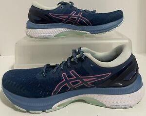 Asics Gel Kayano 27 Pink Blue Lime F580121 Women's Shoes Mesh 1012A649 Size 9