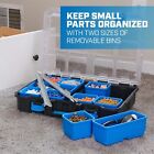 Stack System Tool Box with Removable Organizer Bins Fits Modular Storage System