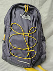 North Face Jester Backpack Gray Yellow Padded Back Shoulder Straps Old Version