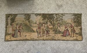 Beautiful Vintage French Tapestry~~~Royalty, Versailles, etc~~~55.5” X 19.5”