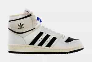 Adidas Top Ten DE Mid Mens Retro Basketball Shoes White Black Q46255 Mens Size