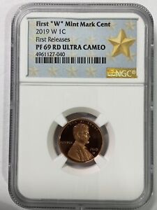 2019 W LINCOLN CENT 1C MINT MARK NGC PF69 RD ULTRA CAMEO FIRST RELEASES