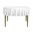 5 Pack Round Wedding Banquet Polyester Fabric Tablecloths