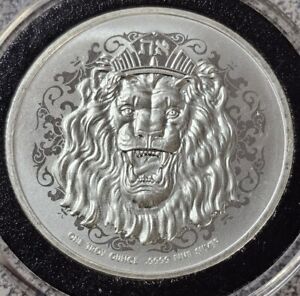 2021 Niue $2 Roaring Lion of Judah 1 oz 9999 Silver Coin In Capsule