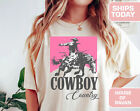 Western Cowboy Country, Pink Rodeo Shirt, Vintage Inspired Tee