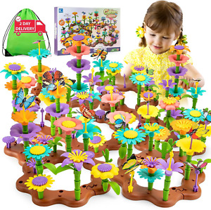 Kids Garden Toys for 3 4 5 6 7 Years Old - 272 PCS Flower Building Set for Toddl