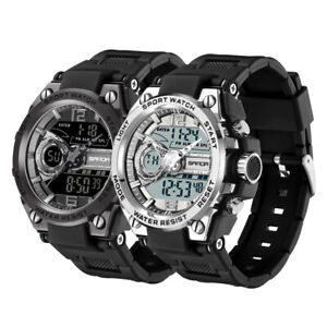 Men Military Watch Digital 50m Waterproof Wristwatch LED Quartz Sport Watch USA