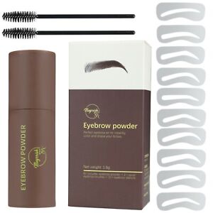 Meyrrish eyebrow stamp, with 10 pieces of Stencil Kit and 2 spoolie brushes. 