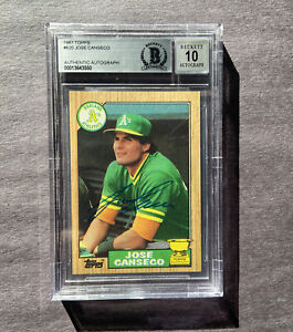 1987 Jose Canseco All-Star rookie signed. A's Auto. BAS 