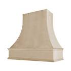 Unfinished Wood Range Hood Curved Front with Decorative Molding 30