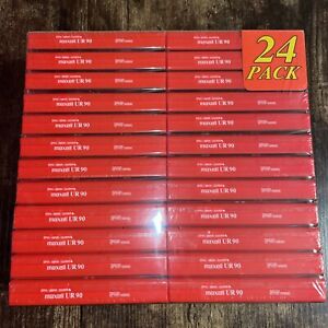 New Listing24-Pack Maxell UR 90 Blank Audio Cassette Tapes Lot Normal Bias IEC Type 1 New