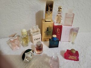 Perfume Mini Lot Of 12 Burberry-Jimmy Choo-Mugler-Chloe-Versace-Vera Wang & More