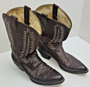 Vintage Cowtown Exotic Leather Cowboy Western Boots Mens Size 12EE