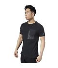 Reebok Mens Move Graphic T-Shirt, Black, Medium