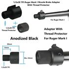 Ruger .22 Mark I Adapter W Thread Protector 1/2x28 TPI F Muzzle Brake,Al Black