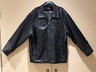 Pronto Uomo Leather Coat Jacket Size 3XL Mens Lambskin Soft Full Zip VTG Black