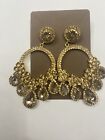 crystal rose gold chandelier earrings vintage