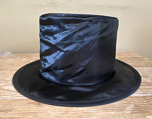 Kids Black Collapsible Folding Magician Costume Top Hat w/ Secret Pocket