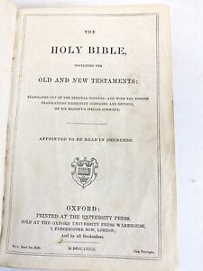 Vintage Bible references oxford old and new testaments Small Print