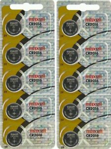 Lot 10 x Genuine Maxell CR2016 CR 20216 3V LITHIUM BATTERY Made in Japan BR2016