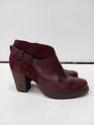 Clarks Burgundy Leather Heeled Ankle Bootie Size 6.5M