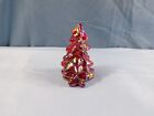 Mosser Red Carnival Glass Small Christmas Pine Tree 2 3/4