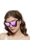 LVIOE Cat Eyes Sunglasses for Women, Polarized Oversized Fashion Vintage, Violet