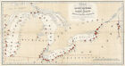 1884 Map Nautical Chart Showing Lighthouses of the USA Lake Coast Poster Print