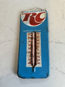 Vintage RC Cola Soda Thermometer Advertising Sign 1960s Great Patina