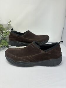 Crocs Swiftwater Suede Leather Moc Slip On Shoe Men's Size 13M Brown