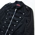 Tripp NYC Jacket Band Military Skull Punk Goth Industrial Trench Coat Mens S