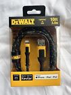 **NEW** DEWALT DXMA1311326 Apple 8 Pin To USB-A Charging Cable - 10'
