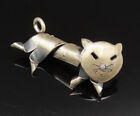 BEAU 925 Sterling Silver - Vintage Fashion Twisted Cat Brooch Pin - BP9786