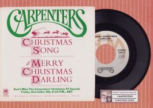 Carpenters - Christmas Song AM 1991 PS Vinyl 45 rpm Record