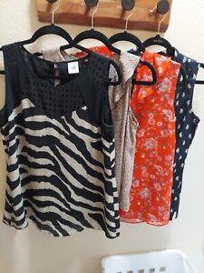 CAbi Lot of 4 Tops for Spring/Summer, Size S, All Great Condition! Gorgeous!