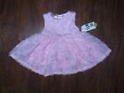 NWT Cat & Jack Baby Girl Sleeveless Tulle Dress Pink With Bottoms Size 6-9M