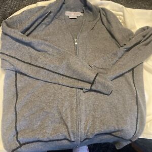 Luigi Baldo 100% Cashmere Cardigan Sweater Men Grey Italy Large