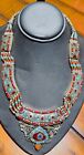 Vintage Sterling Navajo Necklace Turquoise and Other Stones and Beads