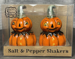 Johanna Parker Design Halloween Jack O'Lantern Pumpkin Salt & Pepper Shakers